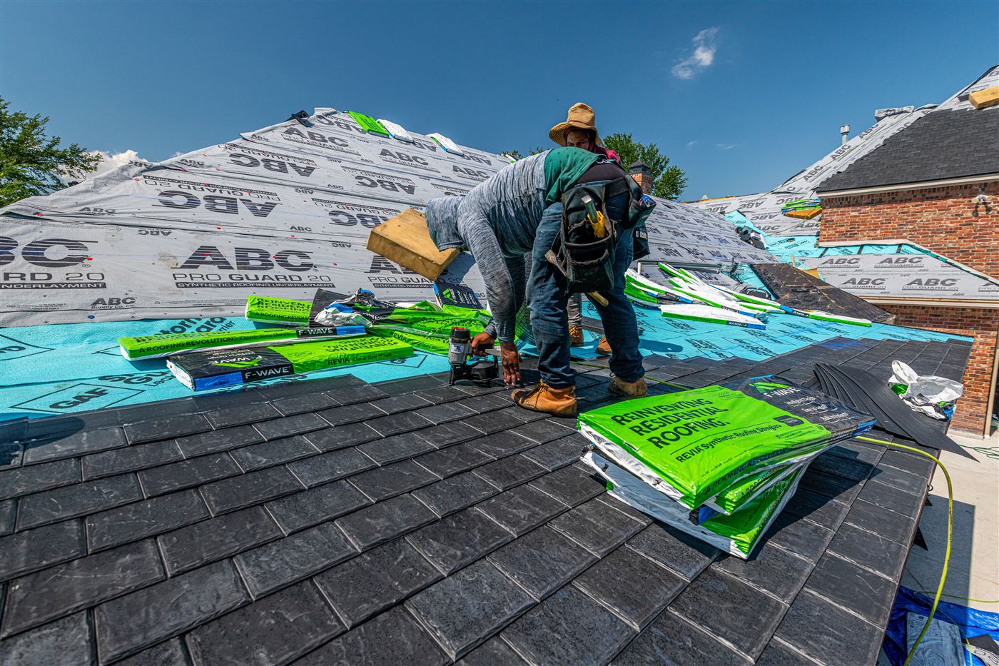 New build roof installation, Westport